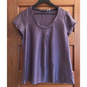 EUC Boden - Silk Blend Top - Purple - US 8